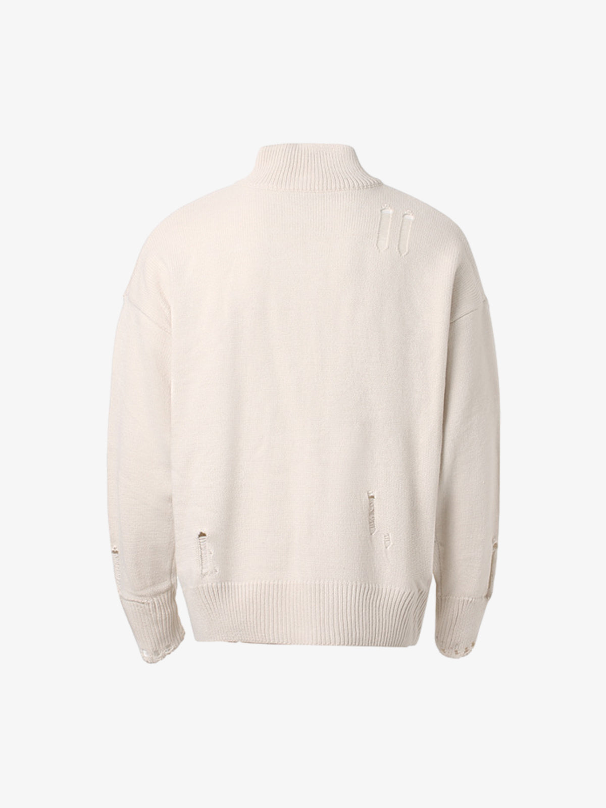 Stylish Star-Embellished Zip-Up Knit Sweater for Casual Elegance 