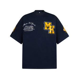 Heavy Embroidery Patch Embroidered T-shirt 