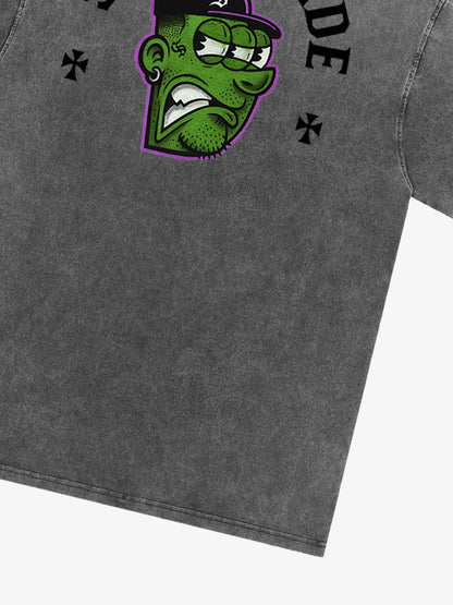 Graphic T-Shirt with Bold Monster Design for Casual Wear 