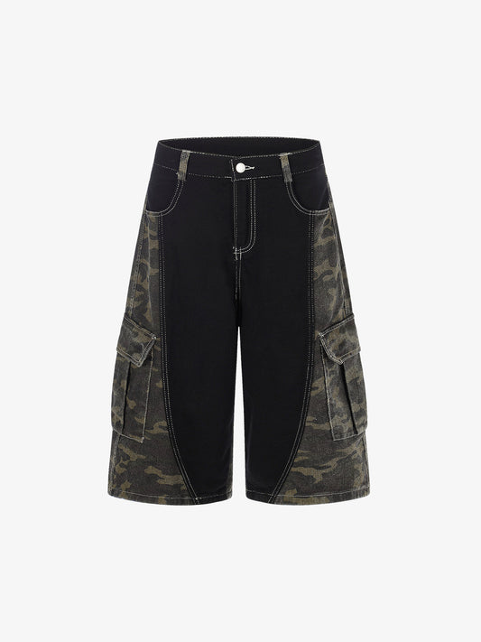 Camo Patchwork Pocket Jorts