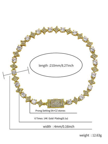 Zircon Star Chian Necklace 