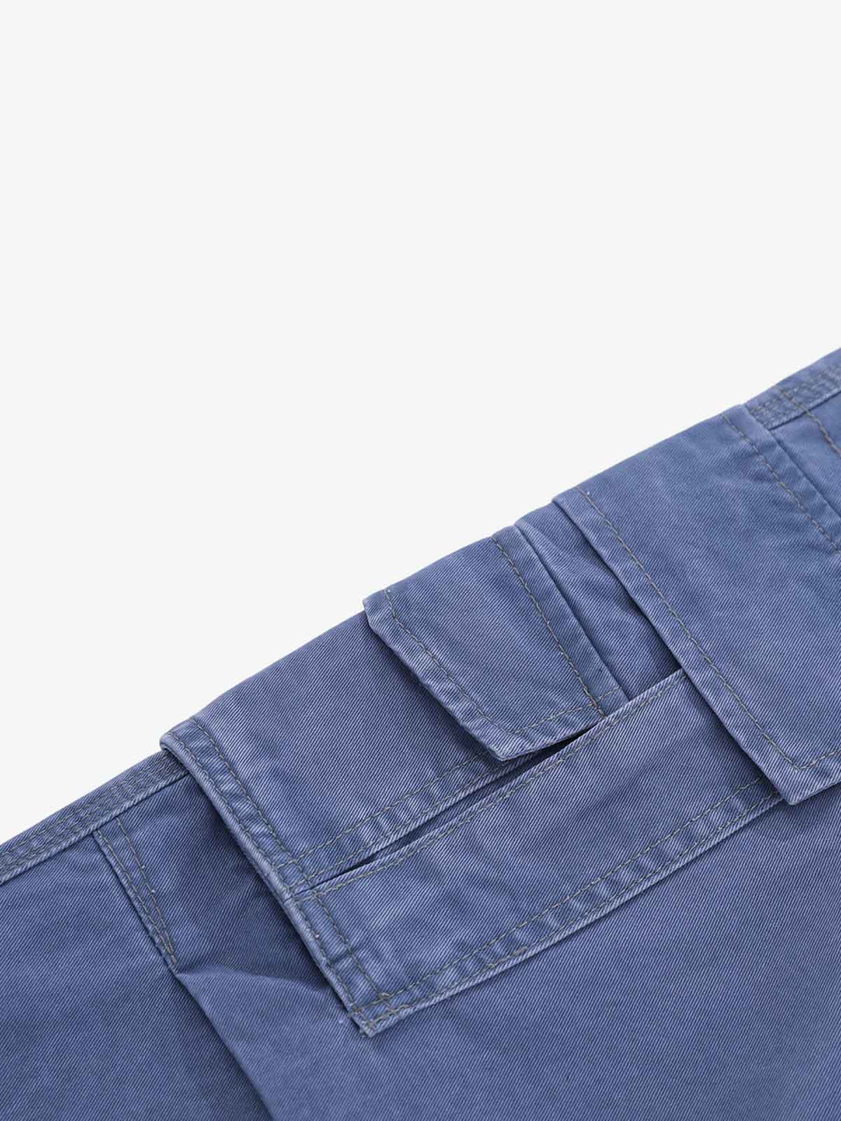 Vintage Belt Print Cargo Pants