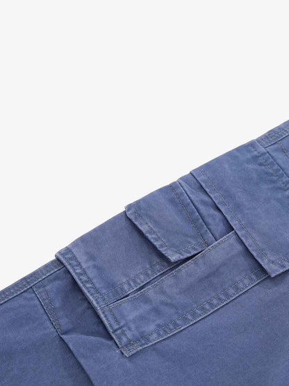 Vintage Belt Print Cargo Pants