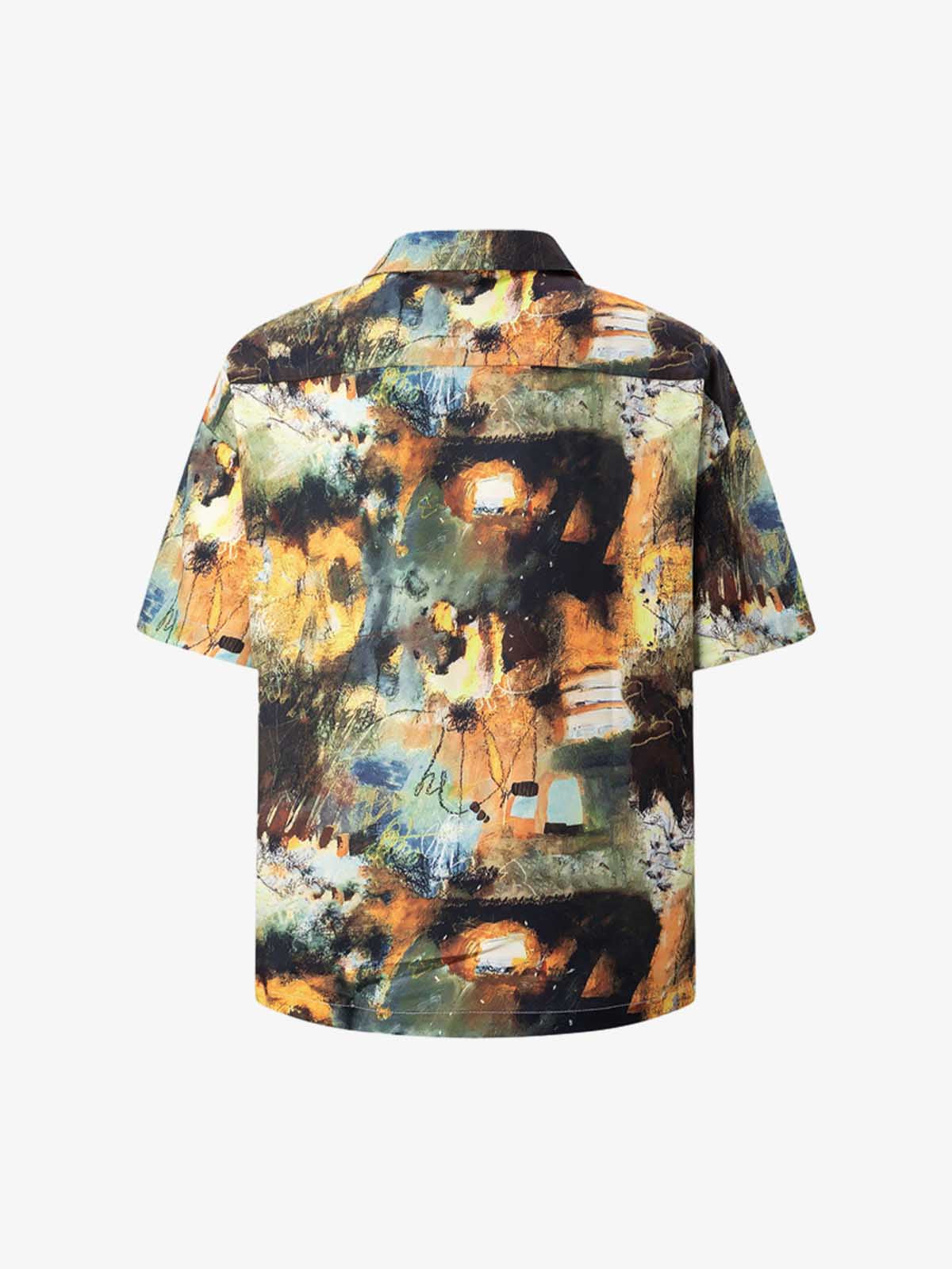 Thesupermade Oil Painting Print Short-sleeved Shirt 