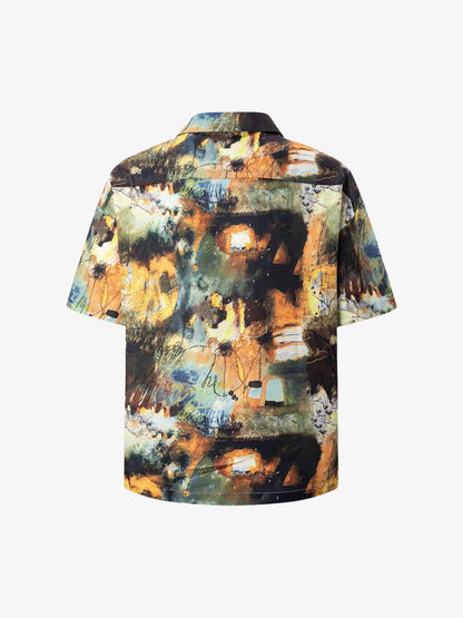Thesupermade Oil Painting Print Short-sleeved Shirt 