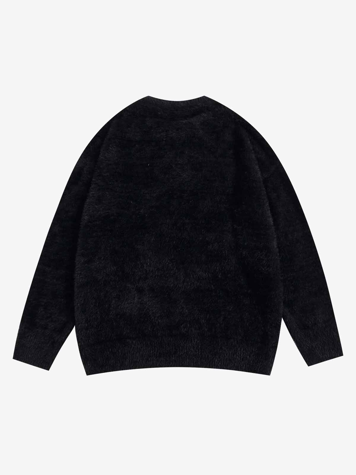 Festive Christmas Tree Embroidered Sweater for Winter Celebrations 