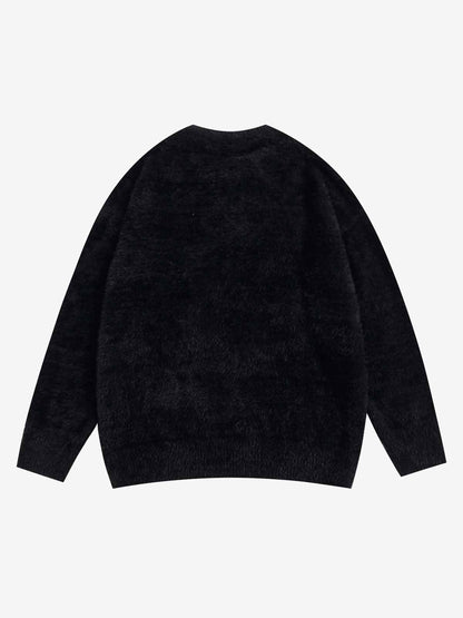 Festive Christmas Tree Embroidered Sweater for Winter Celebrations 