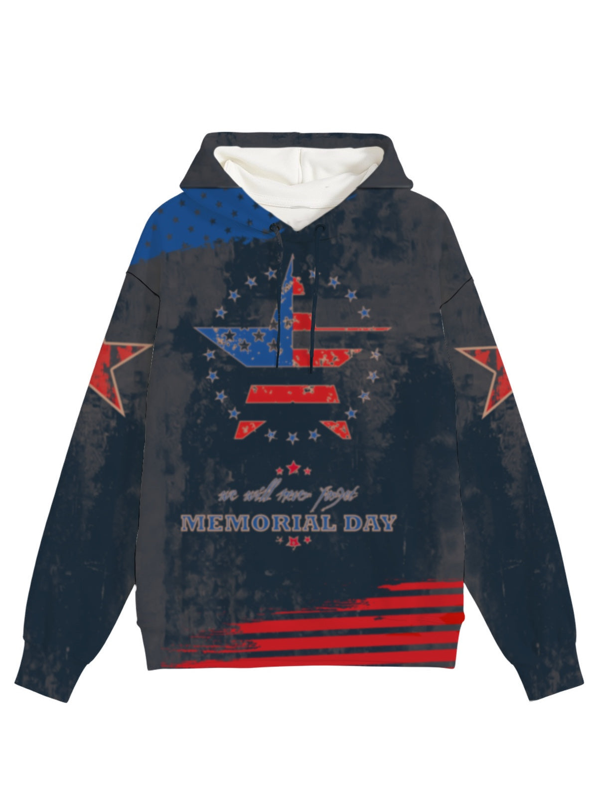 Vintage American Flag Memorial Element Hoodie 