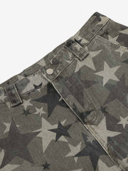Camouflage Machete RO Star Wide-Leg Jeans 