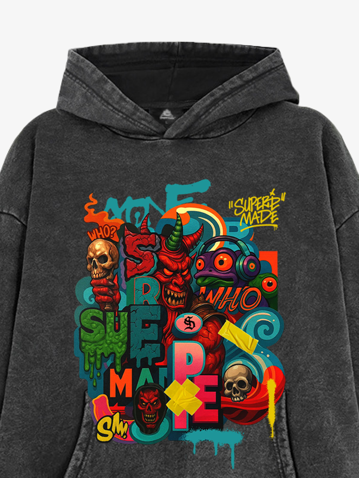 Thesupermade Devil Street Graffiti Carnival Hoodie 