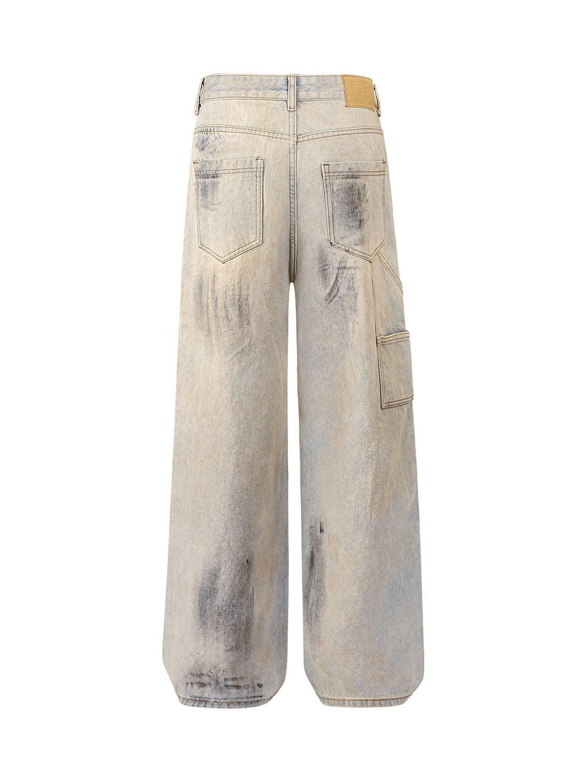 Thesupermade Washed Mud-Dye Straight Jeans 