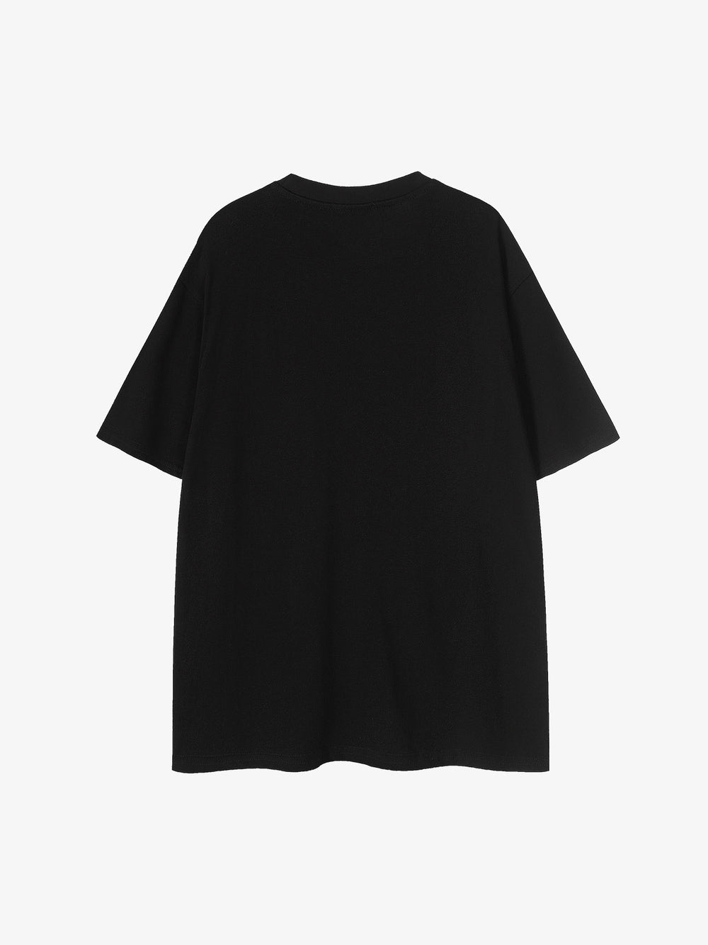 Schwarzes Baumwoll-T-Shirt mit rotem Farbverlauf