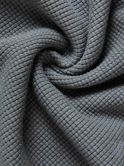 Supermade Waffle-Knit Distressed Gradient Print Long T-Shirt 