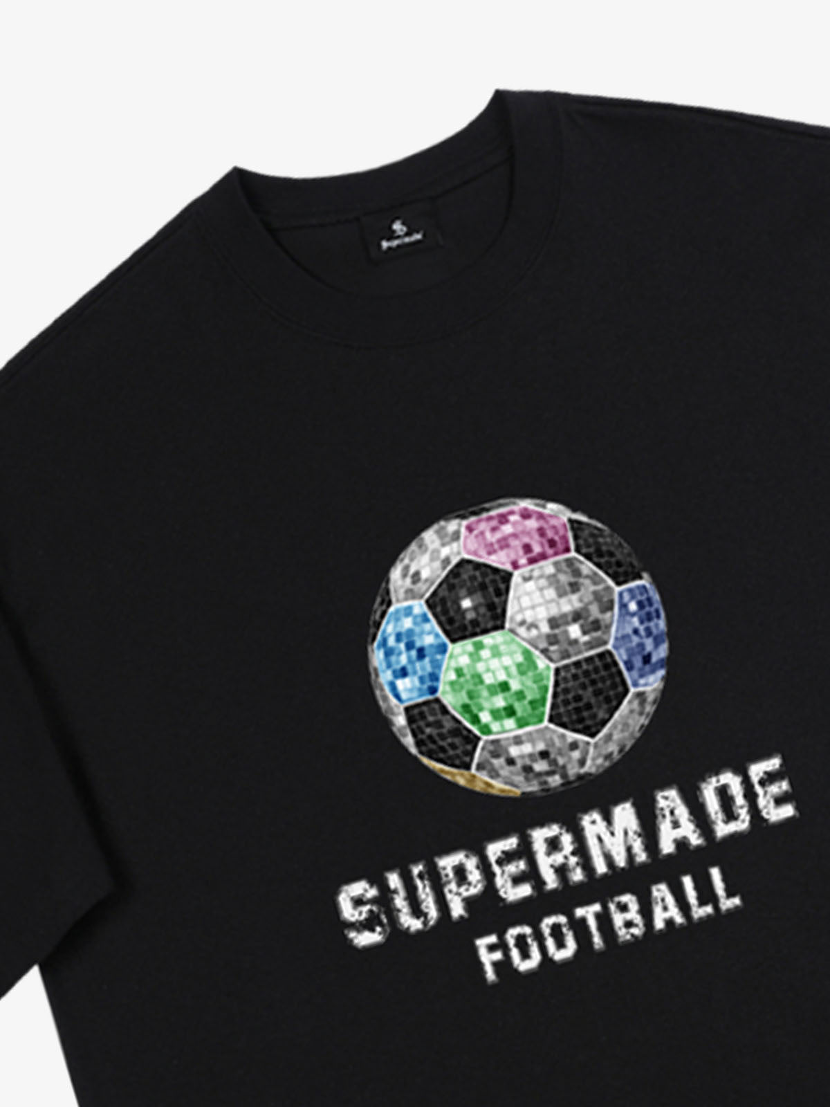 Color Block Soccer Ball Graphic T-Shirt 