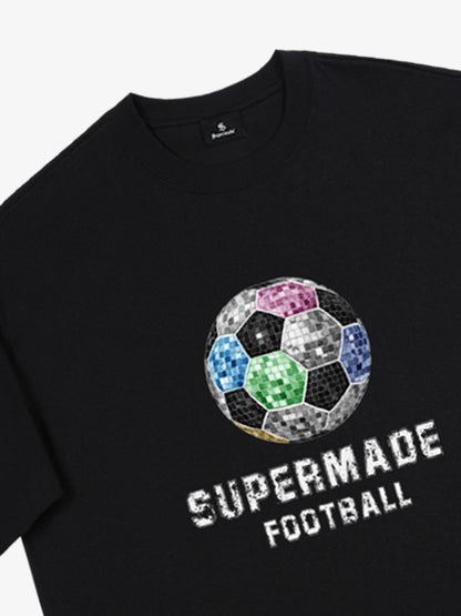 Color Block Soccer Ball Graphic T-Shirt 