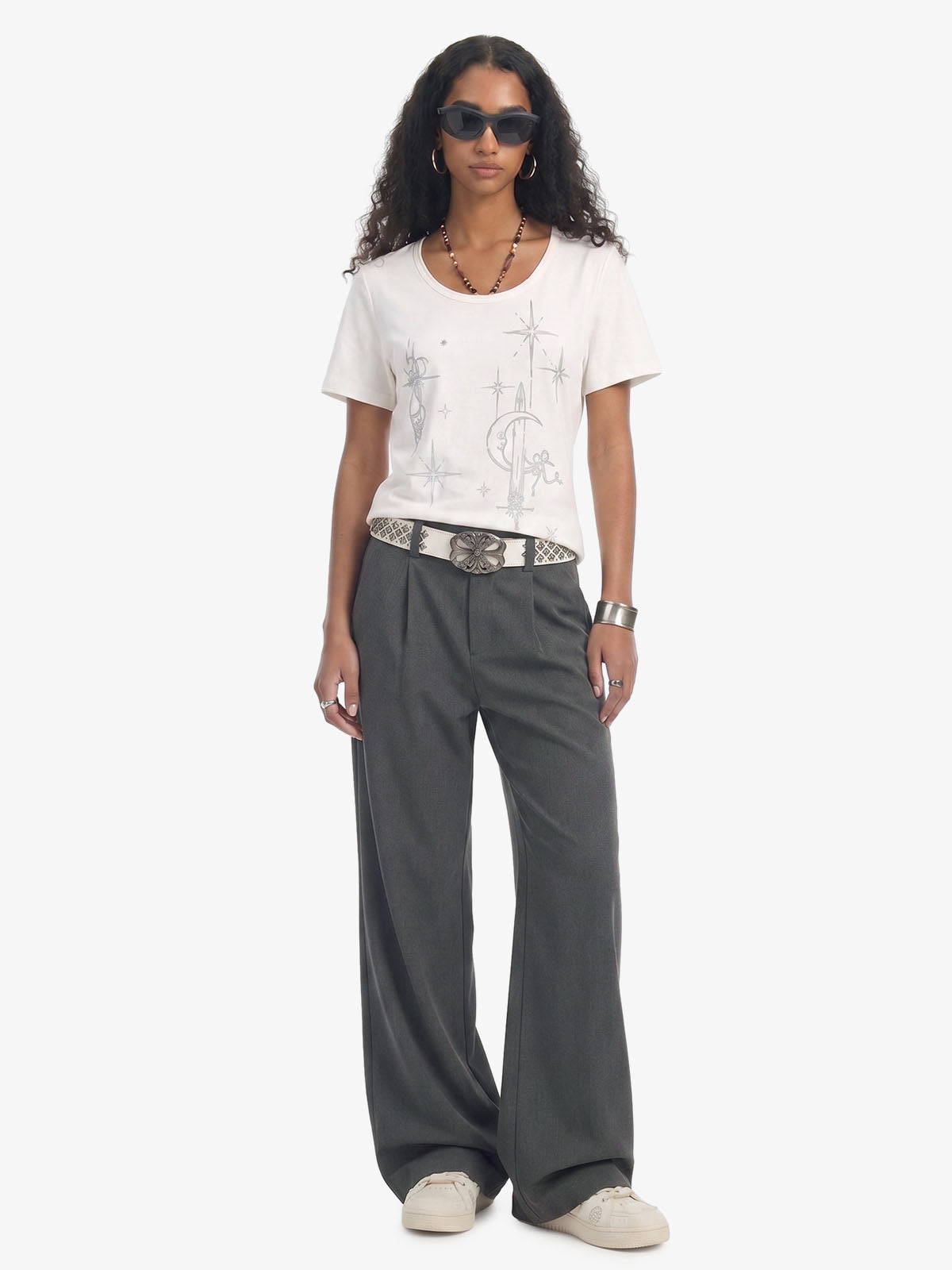 Minimalistisch drapierte, maßgeschneiderte Hose