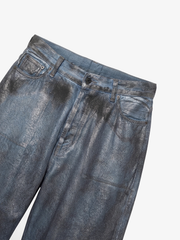 Heavyweight Washed Coated Wide-Leg Jeans