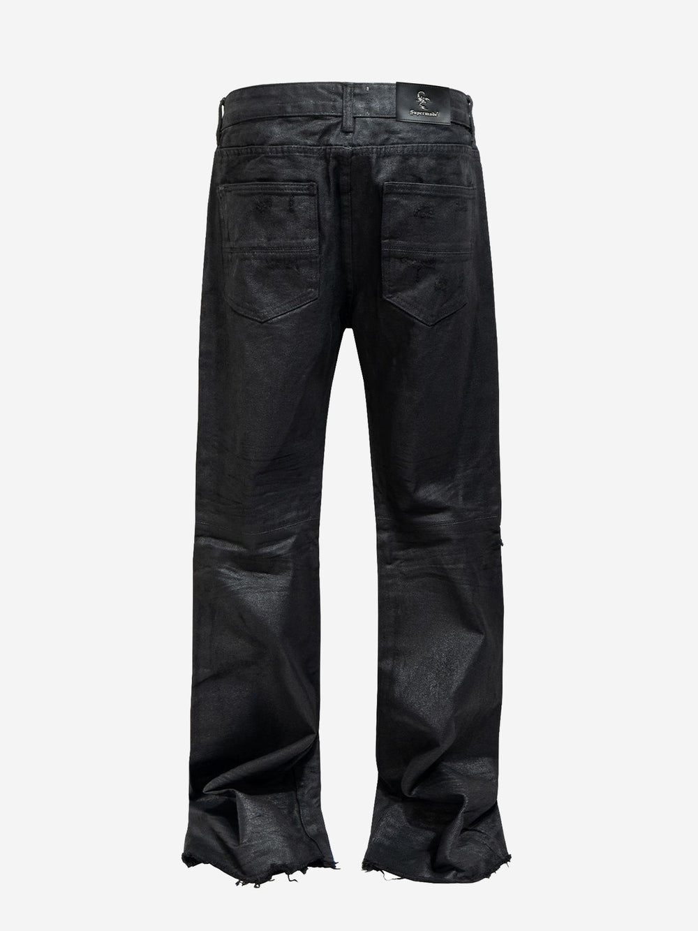 Tactical Knee-Panel Distressed Waxed Leggings