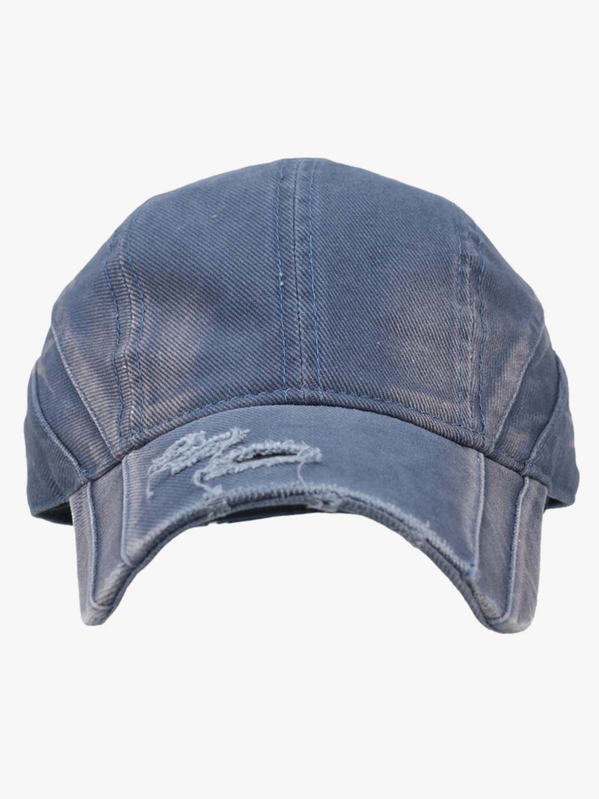 Washed Distressed Panel Baseball Cap 