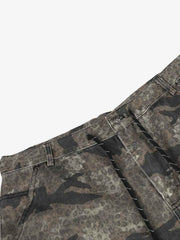 Leopard Camo Patchwork Cargo Pants