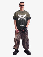 Twin Angels Cross Washed T-Shirt 