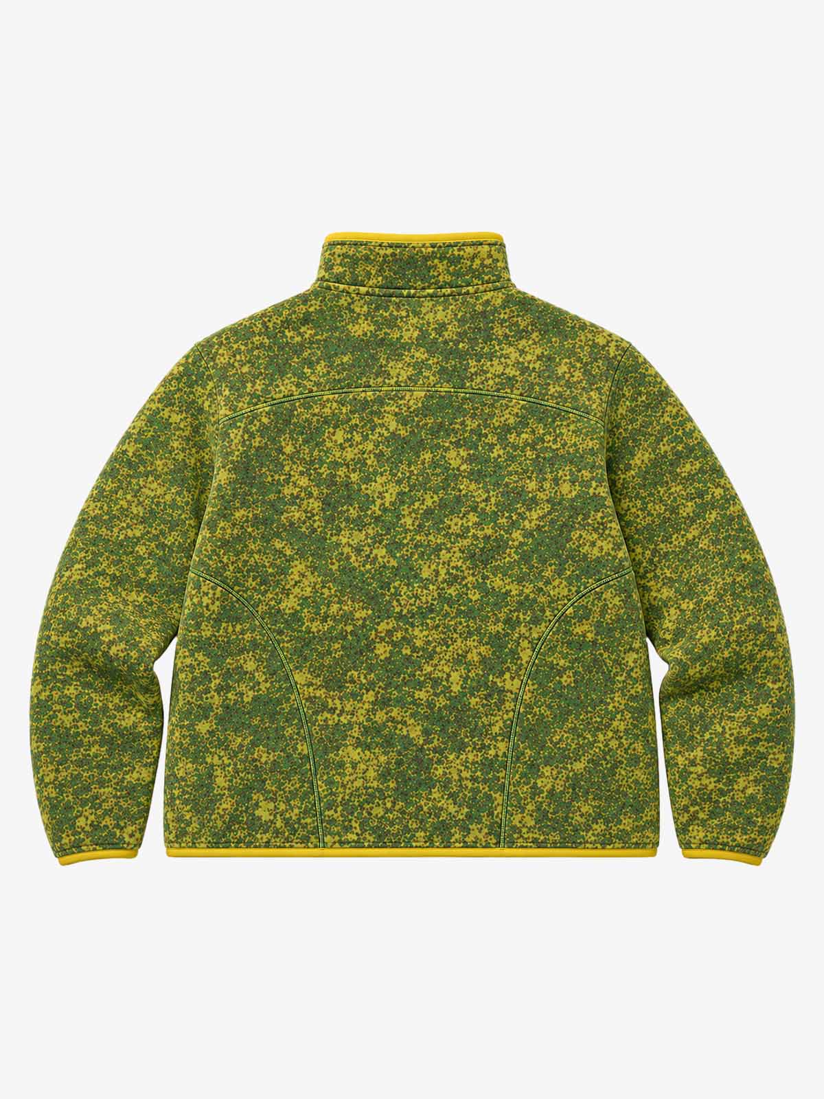 Digital Camo Piped Stand-Collar Fleece Zip Jacket