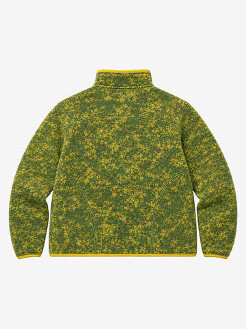 Digital Camo Piped Stand-Collar Fleece Zip Jacket