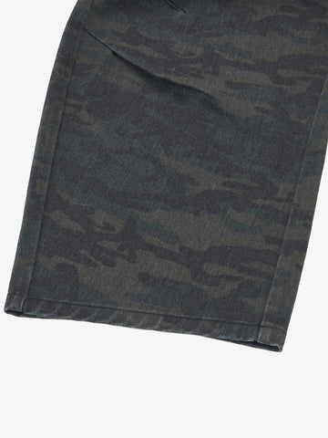 Retro Camo Multi-Pocket Cargo Barrel Pants 