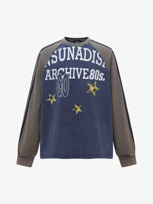 Retro-Inspired Long Sleeve Graphic Tee for Casual Wear 