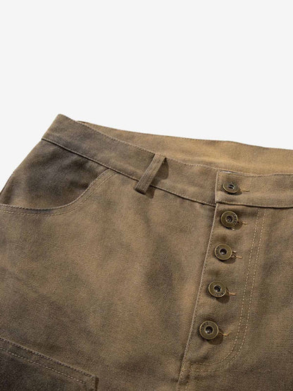 Jeansshorts mit schmutzigem Schlammwaschmuster