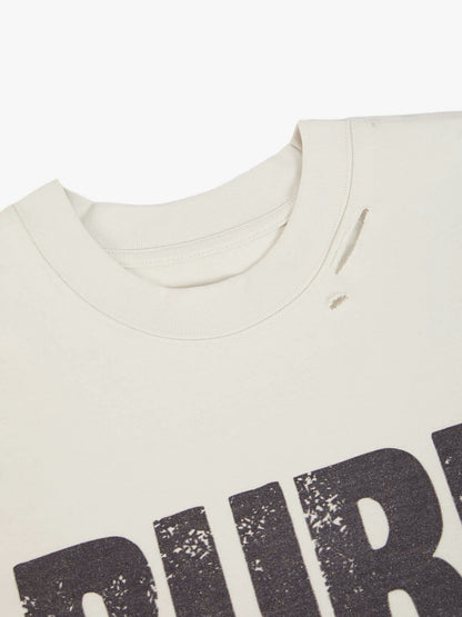 Supermade Distressed Ripped "Burn Your Flag" Sleeveless T-Shirt 