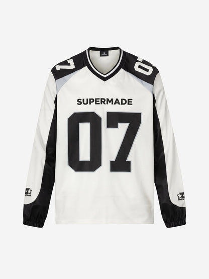 Graphic Mesh Long Sleeve Jersey Tee