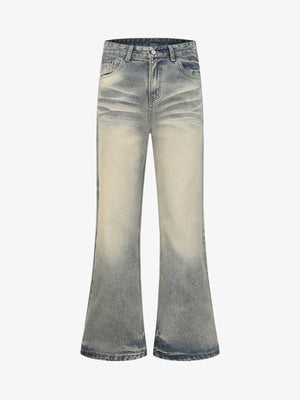 High-Waisted Flared Jeans with Distressed Look for Women - Perfect for Casual and Fashionable Outfits 
