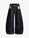 Cinch Back Contrast Stitch Jeans
