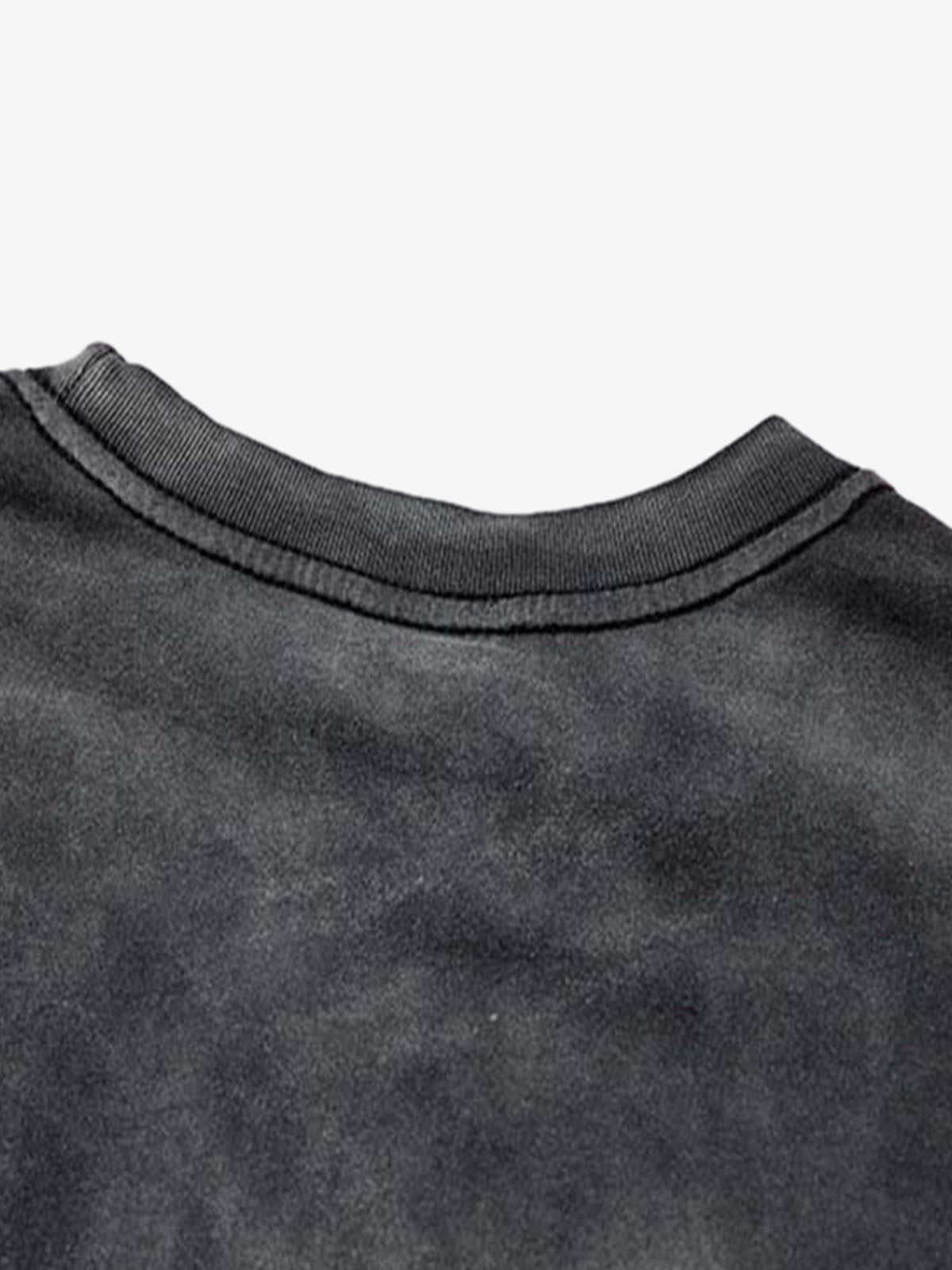 Inkjet Dirty Necklace Long-sleeved T-shirt 