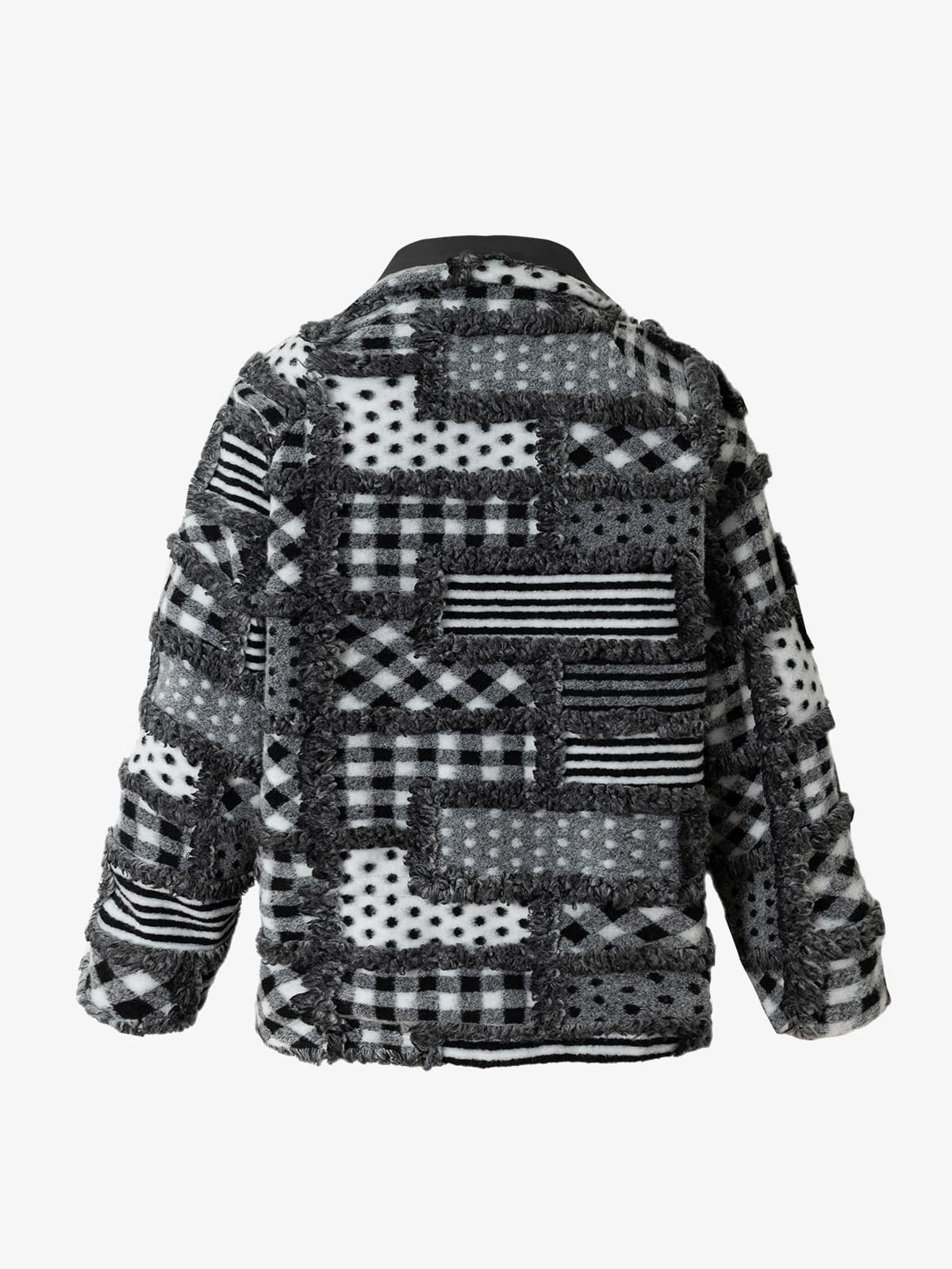 Thesupermade Special Plaid Polka Dot Reversible Cotton Jacket 
