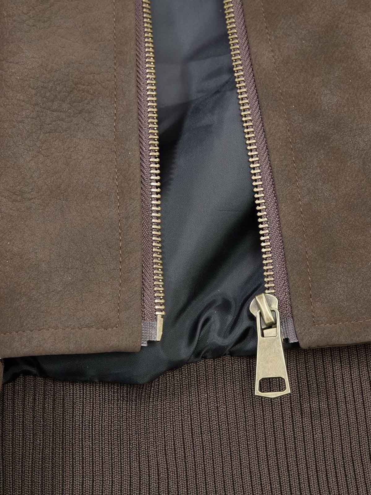 Zipper-Detail Structured Biker Jacket