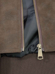 Zipper-Detail Structured Biker Jacket