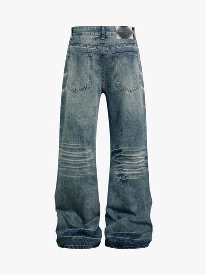 Distressed Washed Jeans
