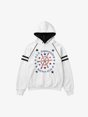 Ship-Wheel Graphic Fleece-Lined Hoodie