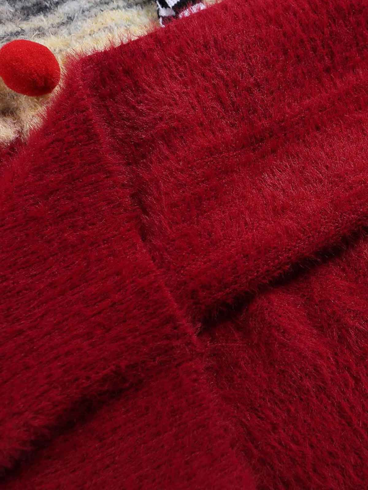 Festive Christmas Tree Embroidered Sweater for Winter Celebrations 