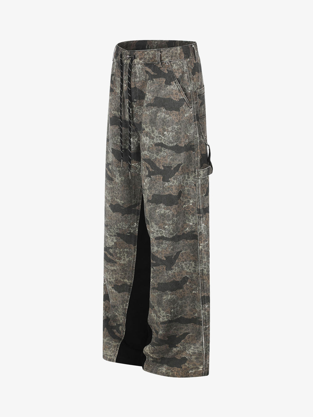 Leopard Camo Patchwork Cargo Pants