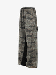 Leopard Camo Patchwork Cargo Pants