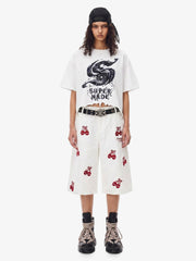 Gothic Liquid Metal Ripped Washed T-Shirt 
