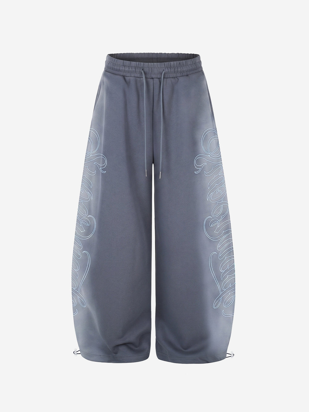 Baggy-Sweatpants mit Farbverlauf, gewaschen, bestickt
