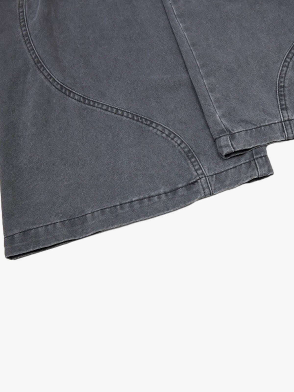 Studded Curved Seam Cargo Jeans 