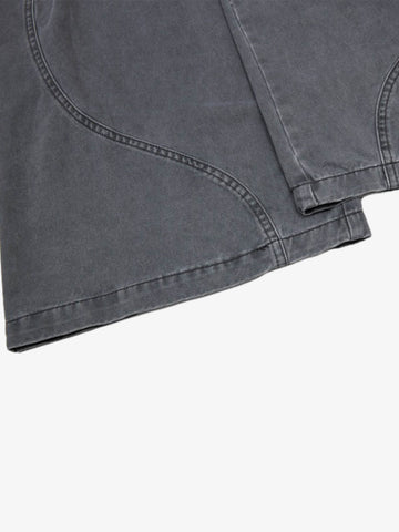 Studded Curved Seam Cargo Jeans 