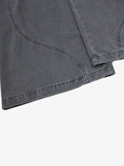 Studded Curved Seam Cargo Jeans 