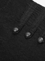Military Napoleon Raw Denim Barrel Baggy Jeans