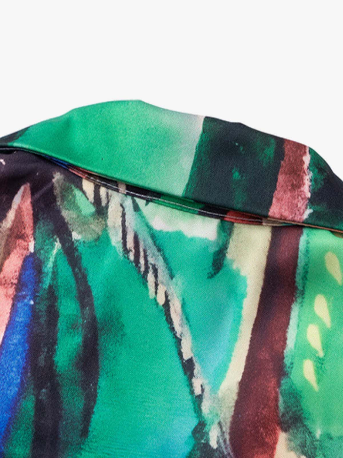 Thesupermade Oil Painting Print Short-sleeved Shirt 